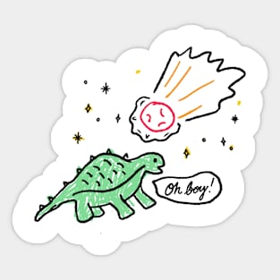 Dino Asteroid Sticker